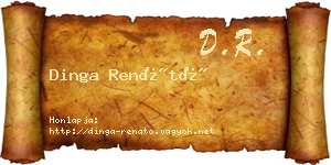 Dinga Renátó névjegykártya