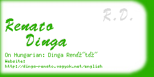 renato dinga business card